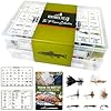 Ventures Fly Co. | 122 Premium Hand Tied Fly Fishing Flies Assortment | Two Fly Boxes Included | Dry, Wet, Nymphs, Streamers, Wooly Buggers, Terrestrials | Trout, Bass Lure Set, Kit, Gift