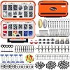 PLUSINNO 253pcs Fishing Accessories Kit, Fishing Tackle Box with Tackle Included, Fishing Hooks, Fishing Weights Sinkers, Spinner Blade, Fishing Gear for Bass, Bluegill, Crappie, Fishing