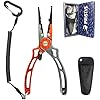 Pristis UTA II Fishing Pliers, Multi-Function Fishing Gear for Experts, Saltwater Resistant Teflon Coated Hook Remover, Stainless Steel Top & Aluminum Body, Bass Fishing Gift