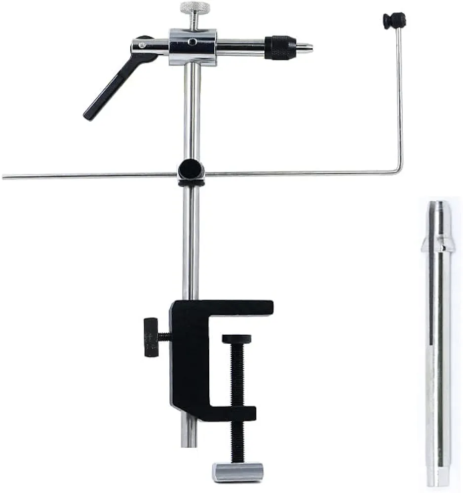 Fly Tying Vise 360° Rotary Adjustable Fly Fishing Vise Practical Fly Tying Tool with Steel Reinforced Hook Jaw Durable Handy Fly Fishing Tackle