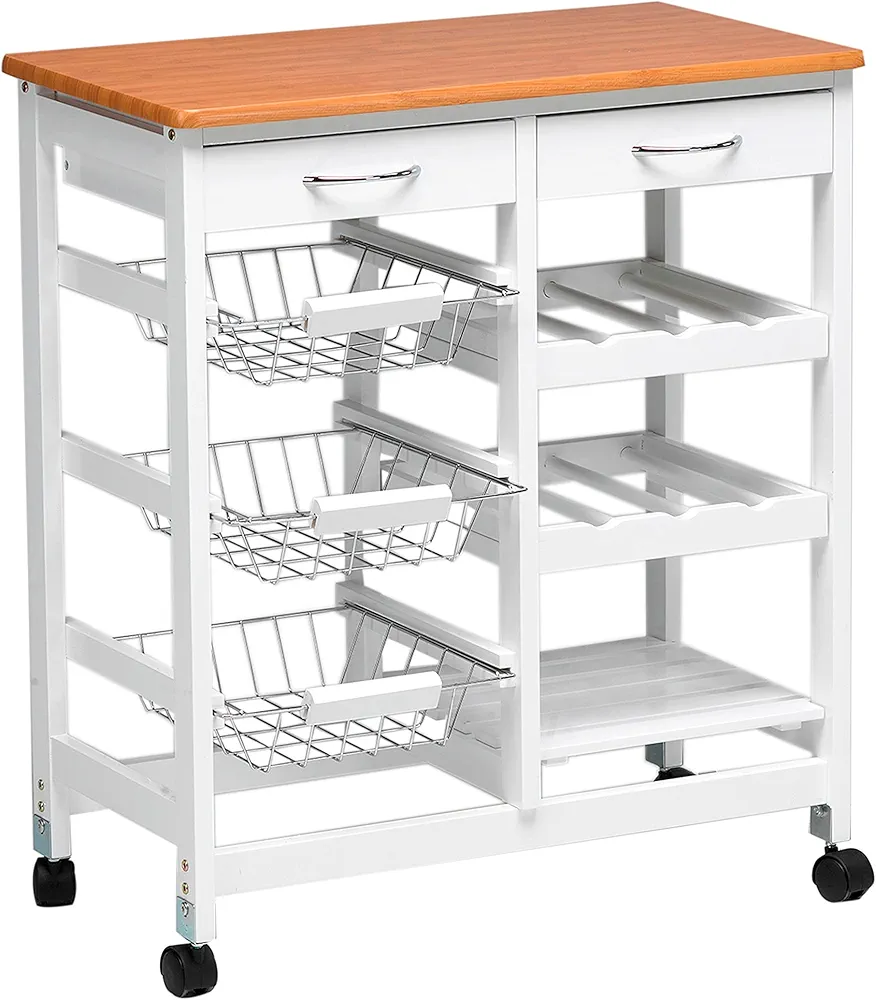 Kit Closet 7040028001 - Carro de cocina completo, madera/blanco, 76 x 37 x 67