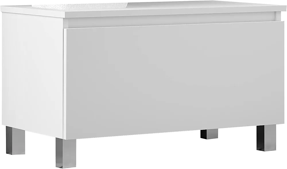 Baikal Mueble De Baño. Almacenaje para el Baño o Cualquier Espacio. Melamina 16mm. Mueble De Baño Auxiliar. Ideal para aseos o baños pequeños. Coqueta 71 cm Blanco